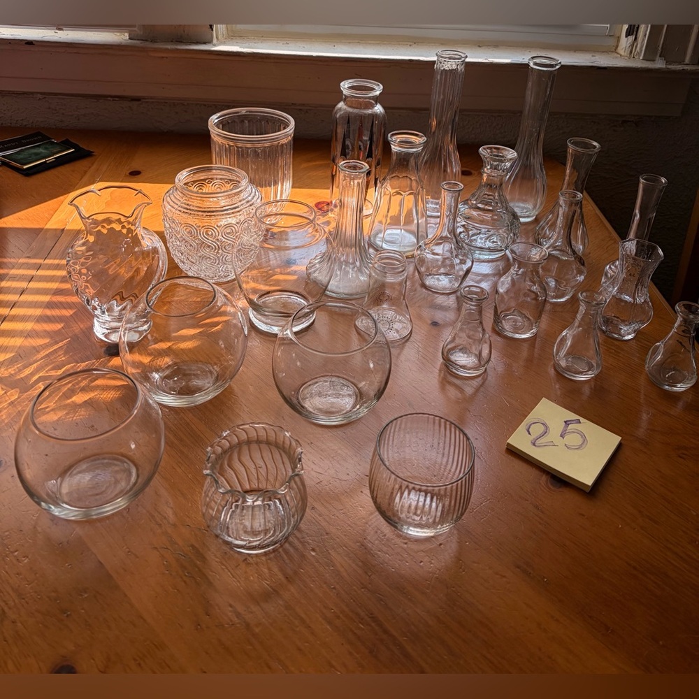 Elegant Clear Glass Vase Set 25